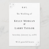 Soft Bloom Elegance Wedding Program Programmakaart (Voorkant)
