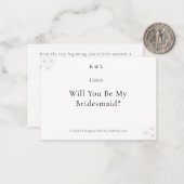 Soft Bloom Elegance Will You Be My Bridesmaid Card Notitiekaartje (Voorkant / Achterkant in situ)