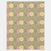 Soft Bloom Pattern Fleece Deken (Voorkant)