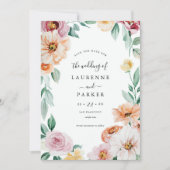 Soft Blooms Save the Date Aankondiging Nodig Kaart (Voorkant)