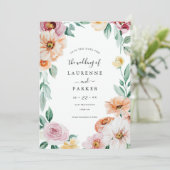 Soft Blooms Save the Date Aankondiging Nodig Kaart (Staand voorkant)