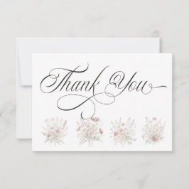 Soft Blooms Spring Floral Thank You Card Bedankkaart