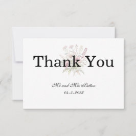 Soft Blooms Spring Floral Thank You card Bedankkaart