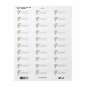 Soft Blooms Wedding Retour Adres Label Stickers (Full Sheet)