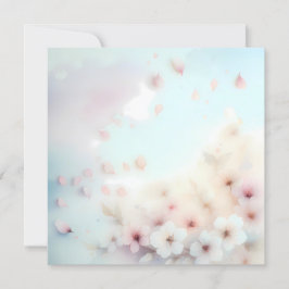 Soft Blossom Background Watercolor Floral Petals Kaart
