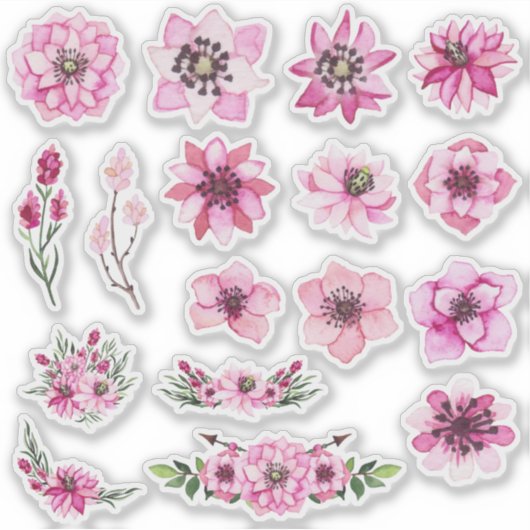 Soft Blossom Floral Collection Sticker (Voorkant)