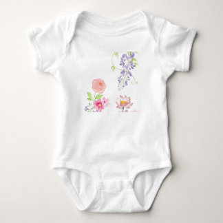 “Soft Blossom Garden Watercolor Design” Romper