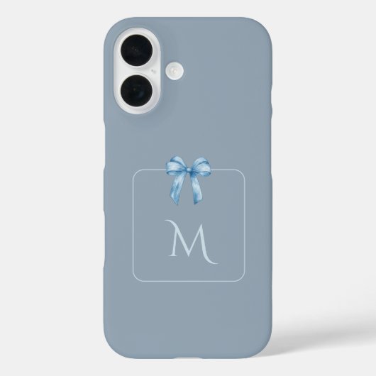 Soft Blue Aesthetic Bow with Custom Name Case-Mate Case-Mate iPhone Case (Achterkant)