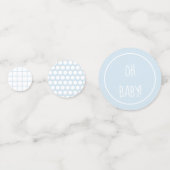 Soft Blue Baby shower Patronen | TafelConfetti Confetti (Voorkanten)