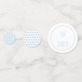 Soft Blue Baby shower Patronen | TafelConfetti Confetti (Achterkanten)