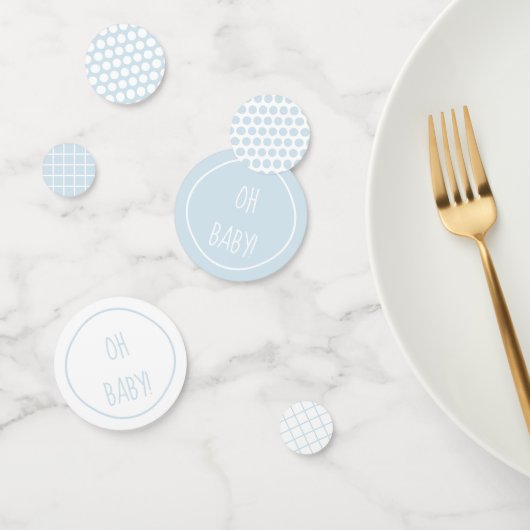 Soft Blue Baby shower Patronen | TafelConfetti Confetti (Groep)