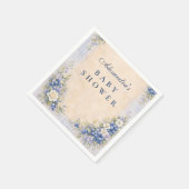 Soft Blue Blueberry Baby Shower Servet (Hoek)