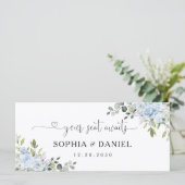 Soft Blue Botanical Wedding Head Table Sign (Staand voorkant)