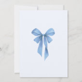 Soft Blue Bow Boy Baby Shower Kaart (Achterkant)