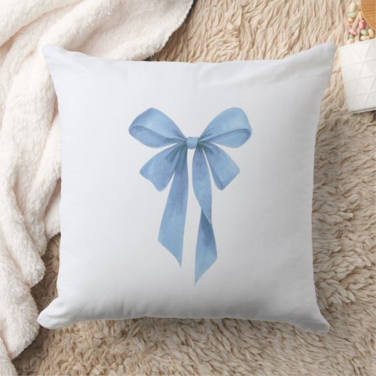 Soft Blue Bow Boy Baby Shower Kussen (Deken)