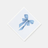 Soft Blue Bow Boy Baby Shower Napkins Servet (Hoek)