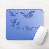 Soft Blue Butterfly Mousepad Muismat (Met muis)