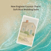 Soft Blue Cape Cod Coastal Wedding Cocktail Servet