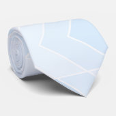 Soft Blue Chevron Stropdas (Opgerold)
