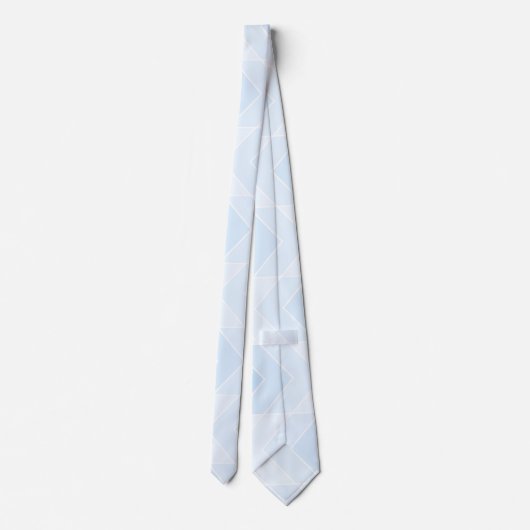Soft Blue Chevron Stropdas (Achterkant)