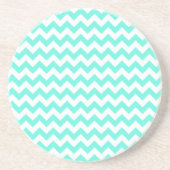 Soft Blue Chevron Zandsteen Onderzetter (Voorkant)