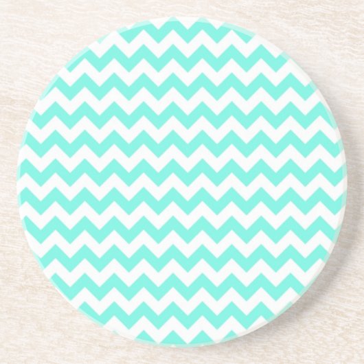 Soft Blue Chevron Zandsteen Onderzetter (Voorkant)