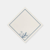 Soft Blue Coastal Botanical Napkins Servet (Hoek)