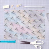 Soft Blue Colorful Marble Tissuepapier (Craft)