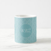 Soft Blue Custom Initialen Coffee Mok (Center)