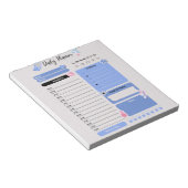 Soft Blue Daily Planner with Mood & Water Track Notitieblok (Schuin)