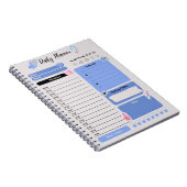 Soft Blue Daily Planner with Mood & Water Track Notitieboek (Rechterzijde)