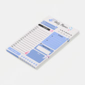 Soft Blue Daily Planner with Mood & Water Track Post-it® Notes (Schuin)