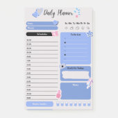 Soft Blue Daily Planner with Mood & Water Track Post-it® Notes (Voorkant)