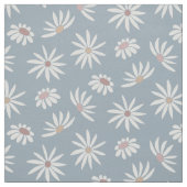 Soft Blue Daisies | Kant voor katoen Stof (Swatch)