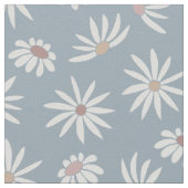 Soft Blue Daisies | Kant voor katoen Stof (Close Up)