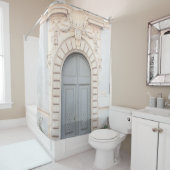 Soft Blue door Trastevere Rome #1 #pastel #wall Douchegordijn (In situ)