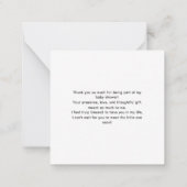 Soft Blue Elephant Baby shower Budget Bedankt Notitiekaartje (Achterkant)