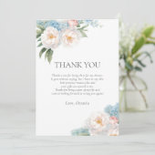 Soft Blue en Pink Flowers klassiek Vrijgezellenfee Kaart (Staand voorkant)