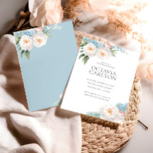 Soft Blue en Pink Flowers klassiek Vrijgezellenfee