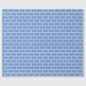 Soft Blue en White Brick Pattern Cadeaupapier (Vlak)