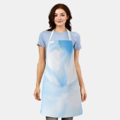 Soft Blue Floral All-Over Print Schort (Gedragen)