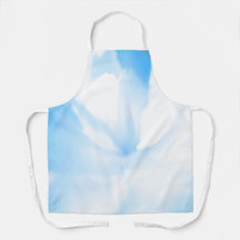 Soft Blue Floral All-Over Print Schort