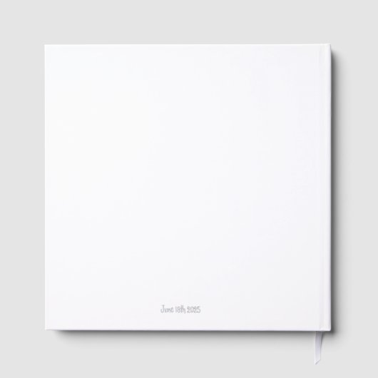 Soft Blue Flower Wedding Guest Book Gastenboek (Achterkant)