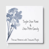 Soft Blue Flower Wedding Guest Book Gastenboek (Voorkant)