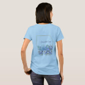 Soft Blue Flowers Buds Hydrangea Lila Baby shower T-shirt (Achterkant volledig)