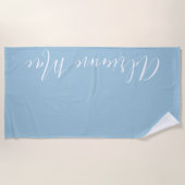 Soft Blue, gewoon aangepast Strandlaken (Voorkant)