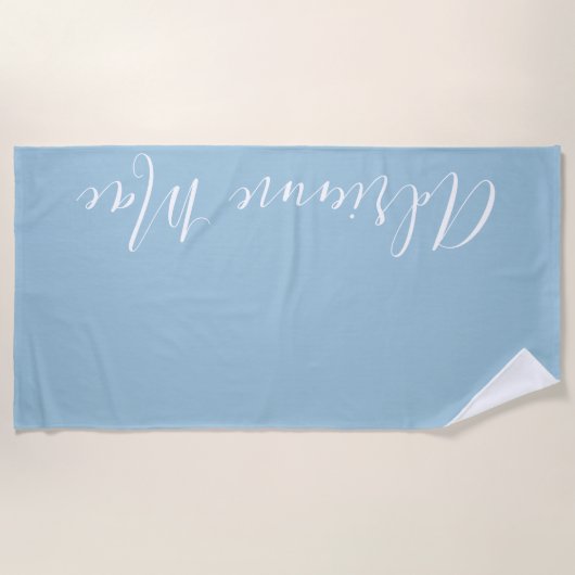 Soft Blue, gewoon aangepast Strandlaken (Voorkant)