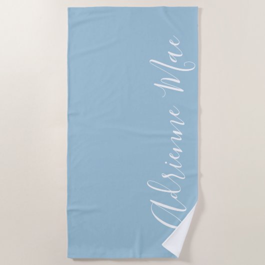 Soft Blue, gewoon aangepast Strandlaken (Voorkant)