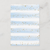 Soft Blue Gold Elephant Books for Baby Boy Informatiekaartje (Achterkant)