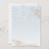 Soft Blue Gold Floral Vrijgezellenfeest Kaart (Achterkant)